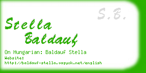 stella baldauf business card